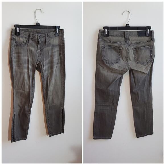 Genetic Denim The Kyle Silver Cropped Jeans Size 25 ~ Edgy Grunge Streetwear - Picture 2 of 16